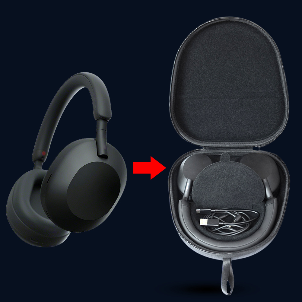 Sony Headphone Wh-1000Xm5 - Sert Seyahat Çantası EVA Sert Taşıma