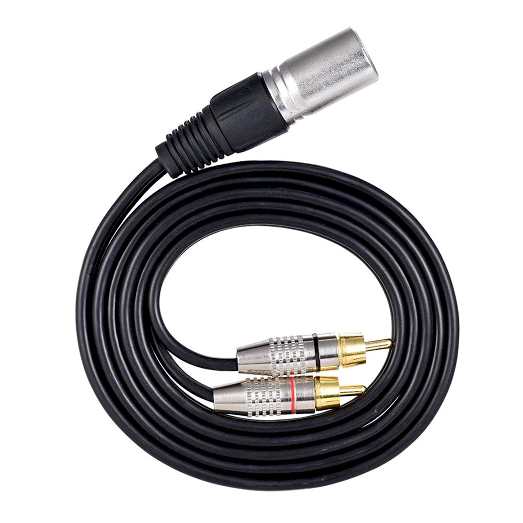 Audio Splitter Y - 1 XLR erkek 2 RCA erkek