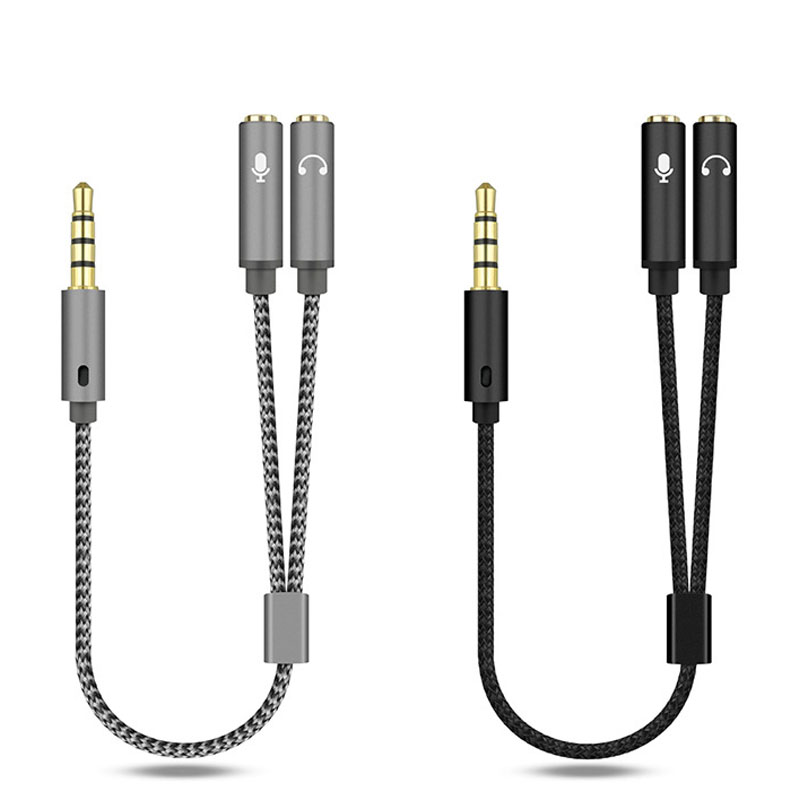 Audio Splitter Y - 3.5mm ses dağıtıcı kablosu Y Jack