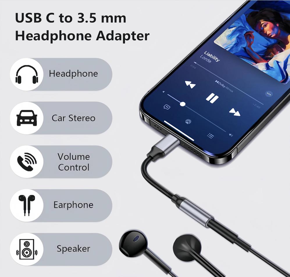 KEBIDU Tip C - 3.5mm Ses Adapt - Audiophile Headphone Wired incelemesi ve fiyatı